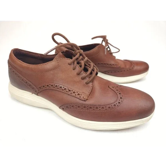 Cole Haan Grand OS Brown Wingtip Leather Dress Shoes C29414 Mens Size 7.5 M US - Picture 3 of 11